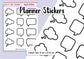 12 Speech Bubble Planner Stickers UK - 1 Sheet