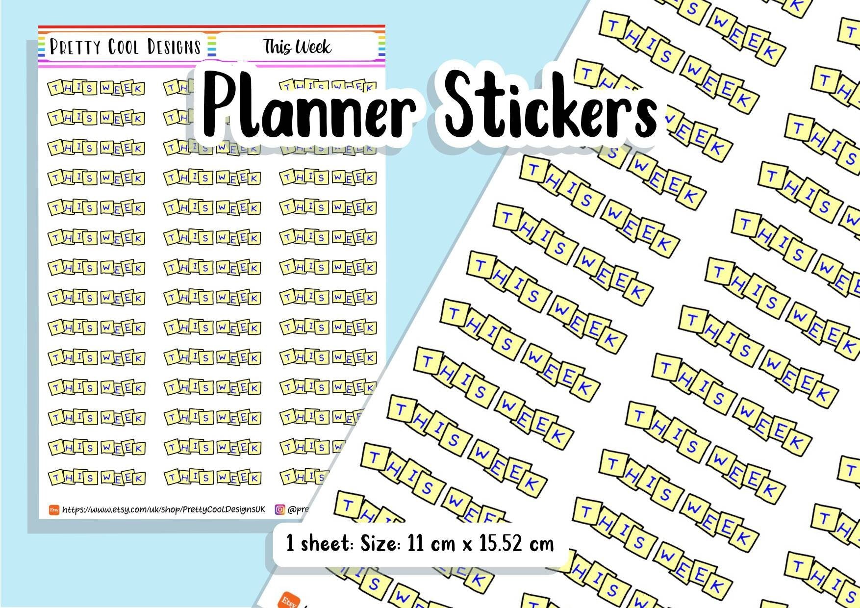 This Week Teacher Planner Stickers UK - 1 Sheet