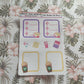 Cute Aesthetic Boxes Teacher Student Planner Stickers Coffee Tea Books Writing Bujo Diary UK - 1 Sheet