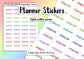 40 English Subject Teacher Student Planner Stickers UK - 1 Sheet - Block and Cursive