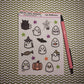 Cute Halloween Ghost Planner Stickers Coffee Tea Books Writing Bujo Diary UK - 1 Sheet