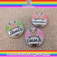 Personalised Badge or Keyring Christmas Present Birthday Gift Secret Santa