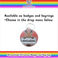 Personalised Badge or Keyring Christmas Present Birthday Gift Secret Santa