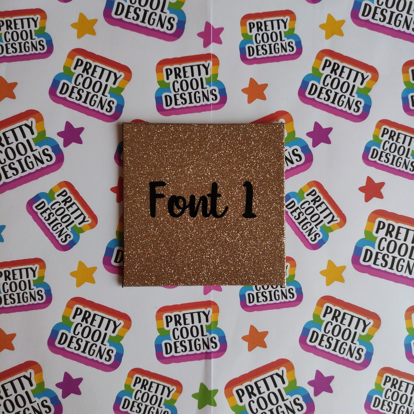 Personalised Glitter Coaster Christmas Gift Present Rose Gold, Gold, Silver and Red