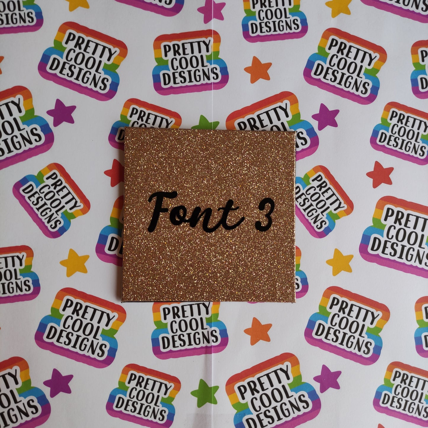 Personalised Glitter Coaster Christmas Gift Present Rose Gold, Gold, Silver and Red