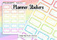 Rainbow Boxes Planner Bujo Bullet Journal Stickers UK - 1 Sheet