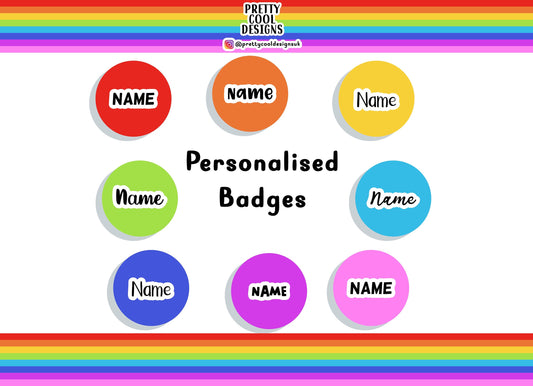 Personalised Name Badge Birthday Present Thank You Gift Christmas Secret Santa