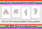 Rainbow Maths Rulers printable display bulletin letters numbers symbols grammar classroom boards print and cut