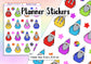 Planner Stickers | Planner Decorations | Rainbow Stickers | Rainbow Gonks | Bullet Journal Stickers | Diary Planner Stickers UK - 1 Sheet