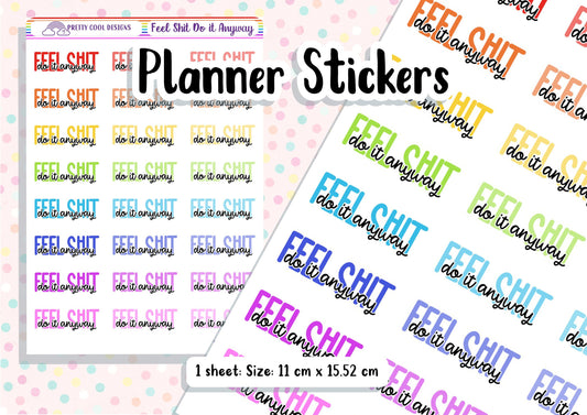 Mental Health Planner Stickers: Positive Affirmations (1 Sheet)