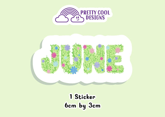 June Flower Garden Month Sticker Journal Scrapbook Planner Sticker (NOT WATERPROOF)