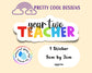 Waterproof Vinyl Year Two 2 Teacher Sticker Rainbow Affirmation Self Love Motivational Sticker Laptop Journal Scrapbook Planner Sticker