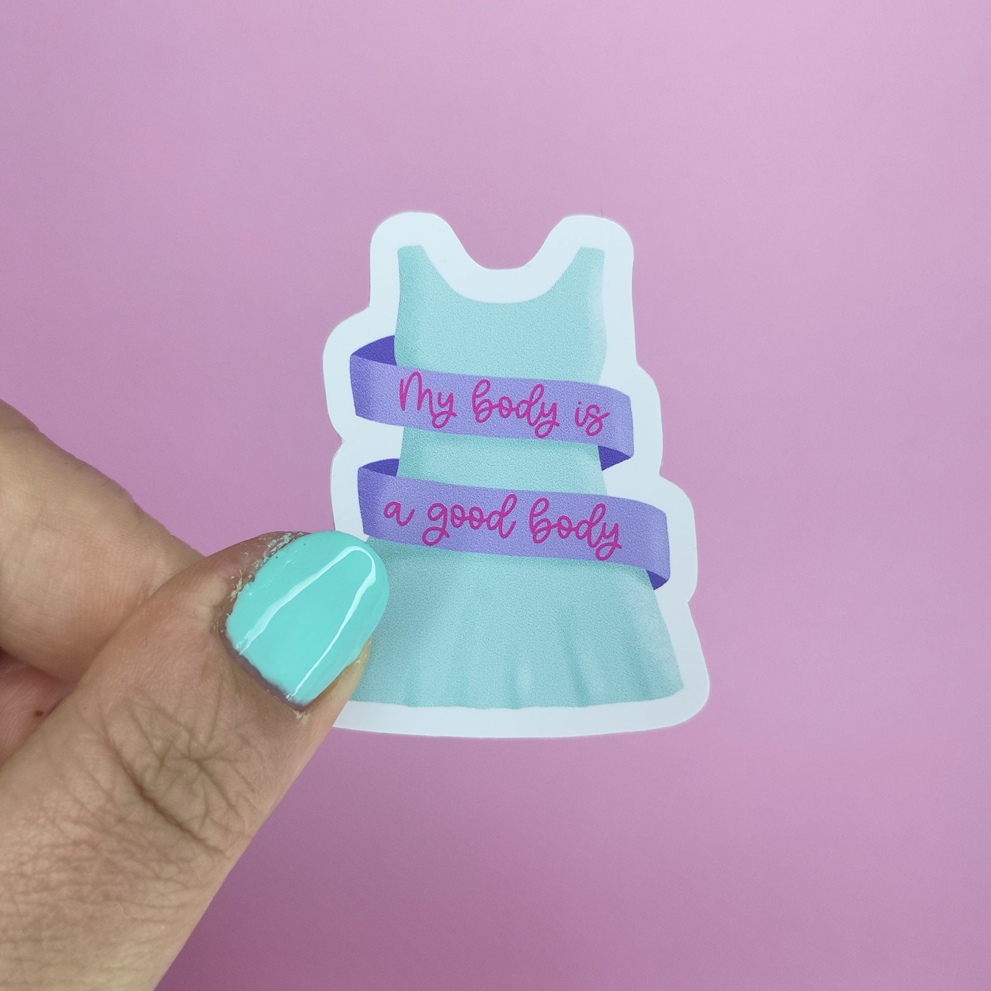 Waterproof Vinyl My Body is a Good Body Sticker Rainbow Affirmation Self Love Motivational Sticker Laptop Scrapbook Journal Planner Sticker