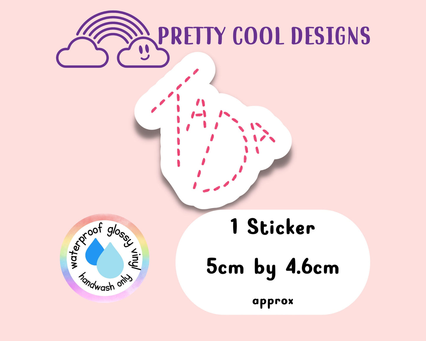 Waterproof Vinyl Ta Da Sticker Rainbow Affirmation Self Love Motivational Sticker Laptop Scrapbook Journal Planner Sticker