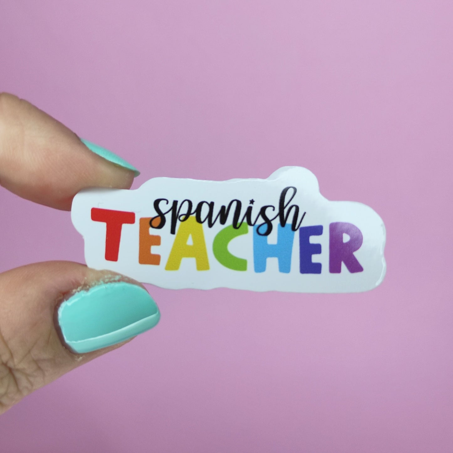 Waterproof Vinyl Spanish Teacher Sticker Rainbow Affirmation Self Love Motivational Sticker Laptop Journal Scrapbook Planner Sticker