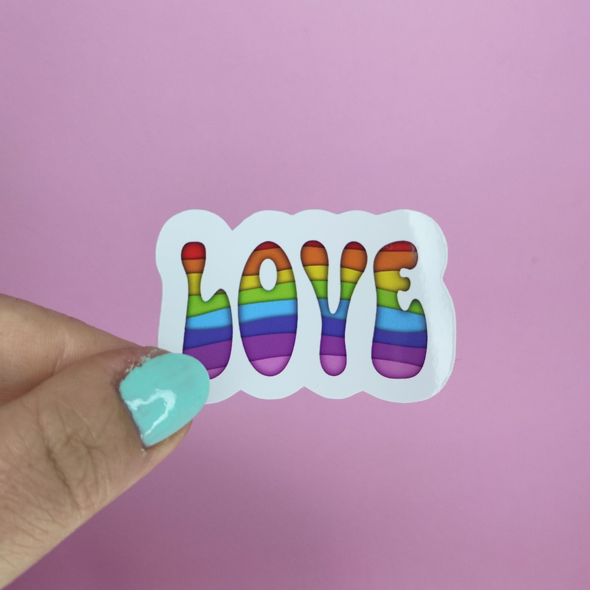 Waterproof Vinyl Love Sticker Rainbow Affirmation Self Love Motivational Sticker Laptop Journal Scrapbook Planner Sticker