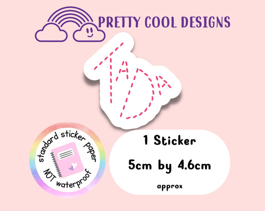 TaDa Positive Motivational Word Typography Sticker (NOT WATERPROOF)