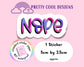Nope Purple Motivational Word Typography Sticker (NOT WATERPROOF)