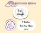 I am Enough Word Typography Sticker (NOT WATERPROOF)
