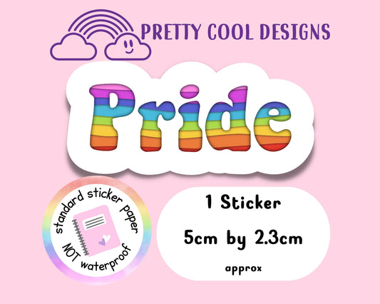 Pride Rainbow Affirmation Self Love Motivational Sticker Journal Scrapbook Planner Sticker (NOT WATERPROOF)