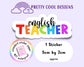 English Teacher Rainbow Affirmation Self Love Motivational Sticker Journal Scrapbook Planner Sticker (NOT WATERPROOF)