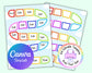 Printable Game Board Template Editable Activity Printable Canva Digital Download Print Your Own Rainbow