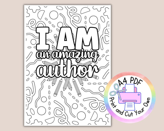 Printable Poster Kids Colouring Page Affirmation Motivation Quote Writing Themed Display Bulletin Classroom Decor Print