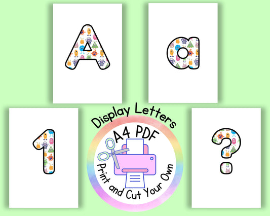Monster Letters & Numbers: Printable Classroom Display (A4 PDF)