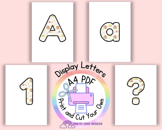 Books | Literacy | Library | Book Corner| printable display | bulletin | letters numbers symbols | classroom decor | print and cut