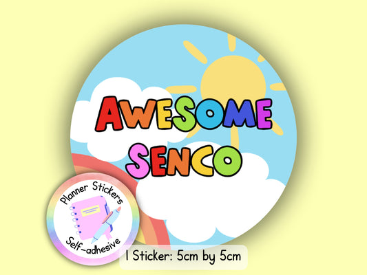Awesome Senco Teacher Teaching Assistant Senco Sendco ECT Sticker (NOT WATERPROOF)