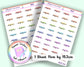 PGCE Student Teacher Family Work Planner Stickers UK - 1 Sheet - Block and Cursive