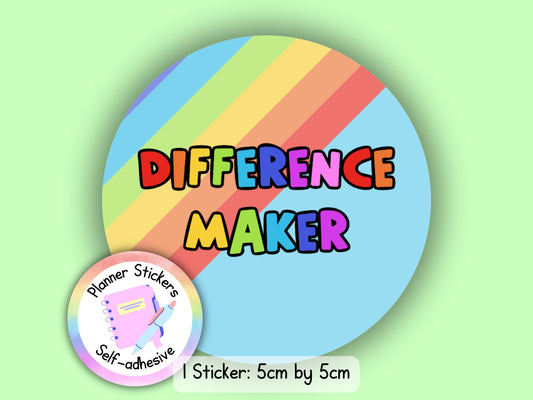 Difference Maker Teacher Teaching Assistant Senco Sendco ECT Sticker (NOT WATERPROOF)