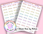 Inset Day Teacher Family Work Planner Stickers UK - 1 Sheet - Block and Cursive