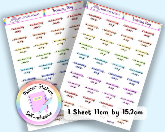 Training Day Teacher Family Work Planner Stickers UK - 1 Sheet - Block and Cursive