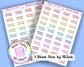 Parent's Evening Teacher Family Work Planner Stickers UK - 1 Sheet - Block and Cursive