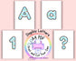 Rainbow | printable display | bulletin | letters numbers symbols | classroom | print and cut