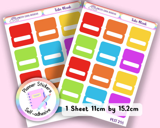 2023 Planner Stickers: Blank Journal Tabs, Diary Decor
