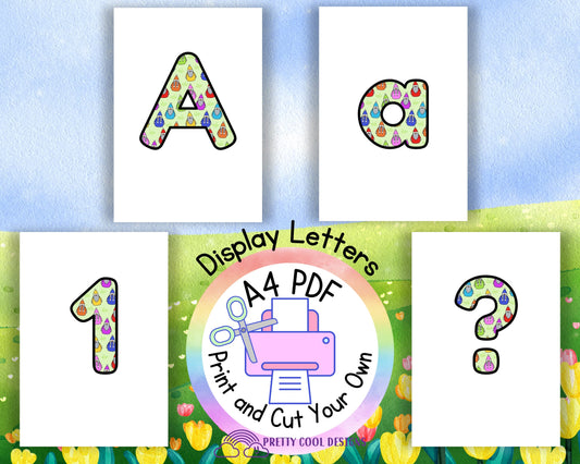 Spring Gonk Gnome | printable display | bulletin | letters numbers symbols | classroom | print and cut