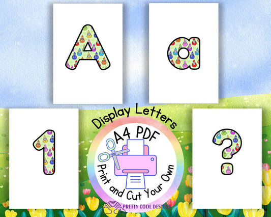 Spring Gonk Gnome | printable display | bulletin | letters numbers symbols | classroom | print and cut