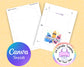 Printable Greetings Card Template Editable Canva PDF Digital Download Print Your Own With Printable Envelope School Kids Thank You