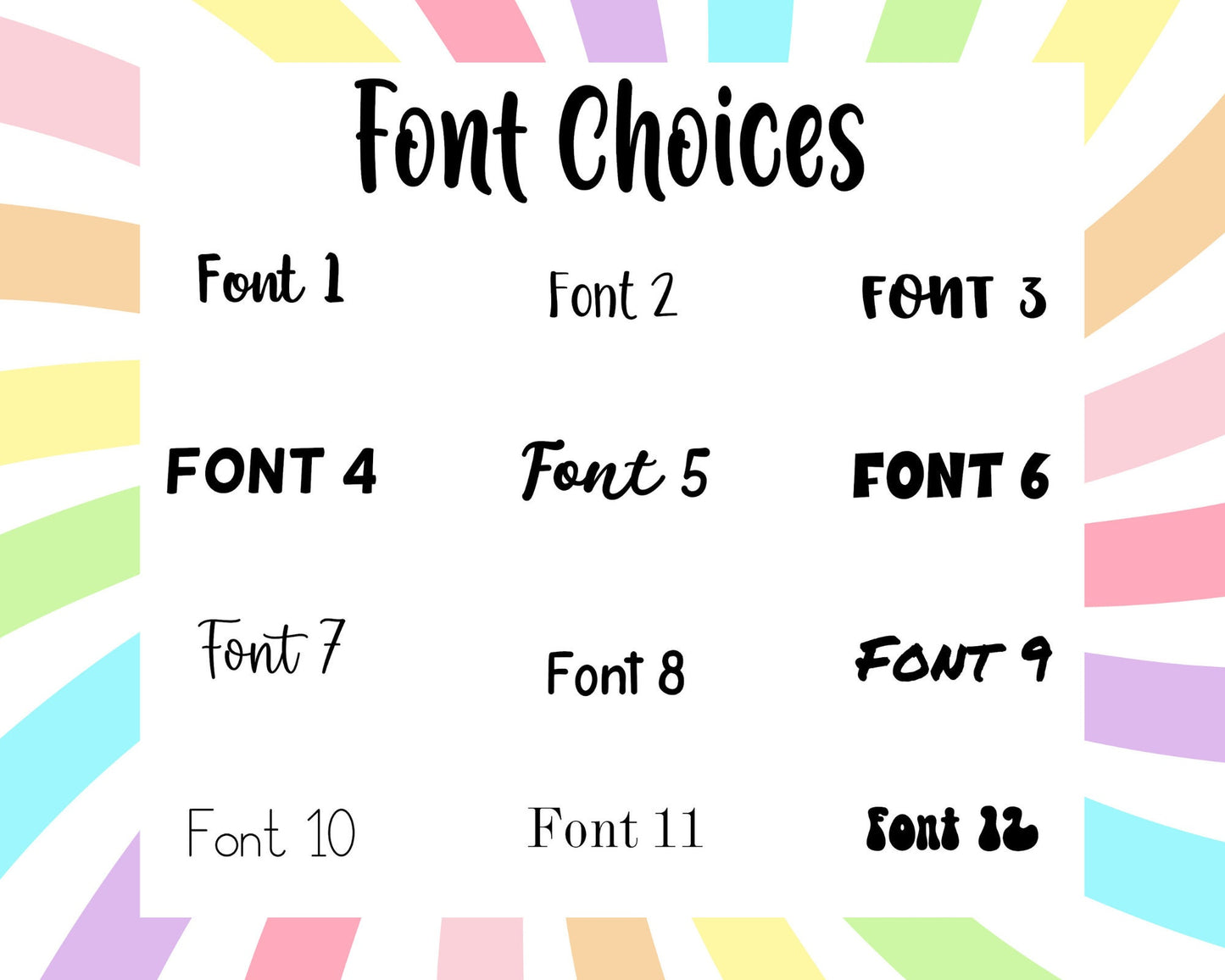 40 Personalised Custom Word in Planner Stickers UK with Font and Colour Choices - 1 Sheet