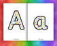 Rainbow Stars | printable display | bulletin | letters numbers symbols | classroom | print and cut