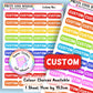 Personalised Custom Word in Box Planner Stickers UK with Colour Choices - 1 Sheet