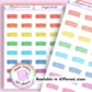 Pastel Rainbow Crayon Swashes Planner Bujo Bullet Journal Diary Stickers UK - 1 Sheet