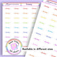 Rainbow Training Planner Stickers UK | Student | Teacher | Nurse | Shift | One Sticker Sheet