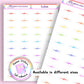 Custom Rainbow Planner Stickers UK | Student | Teacher | Nurse | One Sticker Sheet