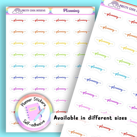 Rainbow Planning Planner Stickers UK | Student | Teacher | Nurse | Shift | One Sticker Sheet