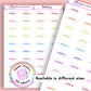 Rainbow Holiday Planner Stickers UK | Student | Teacher | Nurse | Shift | One Sticker Sheet