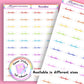 Rainbow December Planner Stickers UK | Student | Teacher | Nurse | One Sticker Sheet