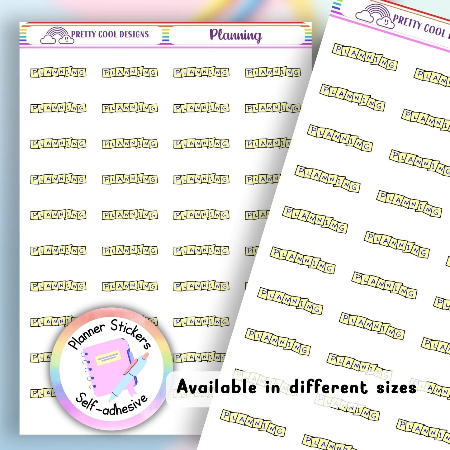Planning Teacher Planner Stickers UK - 1 Sheet